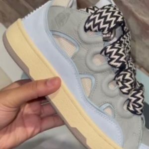 Lanvin sneakers box and bag included never worn light blue and beige